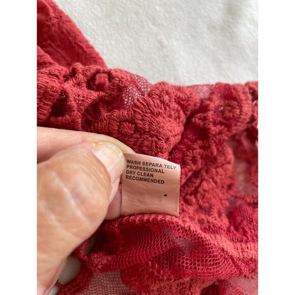 NWT Bohemia Lace Tunic/Dress Floral Embroidery Sheer V-Neckline Cottagecore BOHO - Picture 11 of 16